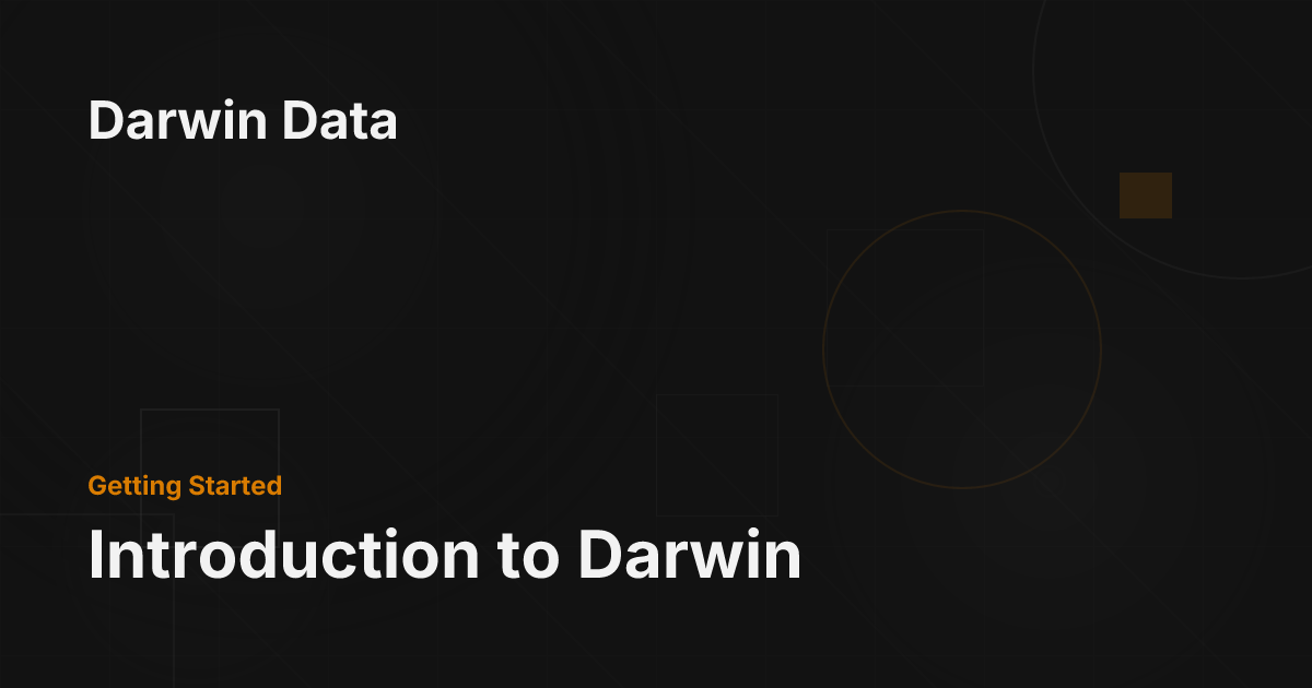 Introduction to Darwin - Darwin Data